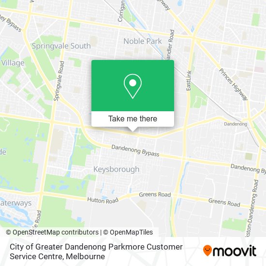 City of Greater Dandenong Parkmore Customer Service Centre map