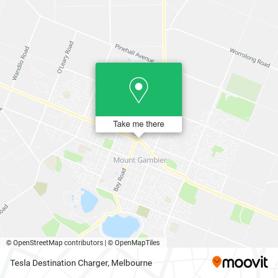 Mapa Tesla Destination Charger