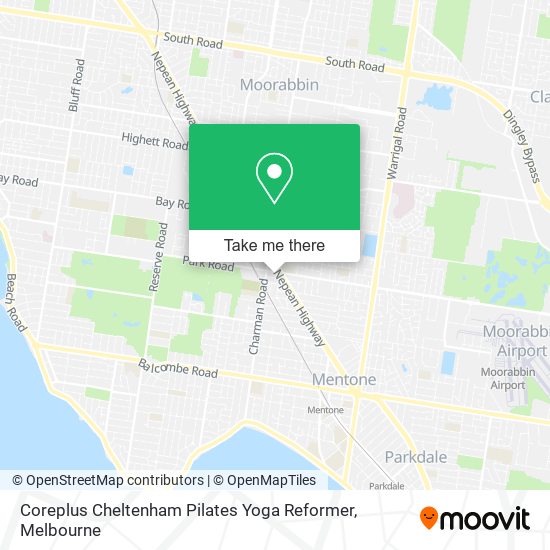 Coreplus Cheltenham Pilates Yoga Reformer map