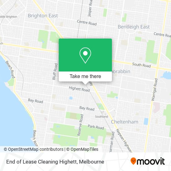 End of Lease Cleaning Highett map