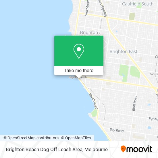 Brighton Beach Dog Off Leash Area map