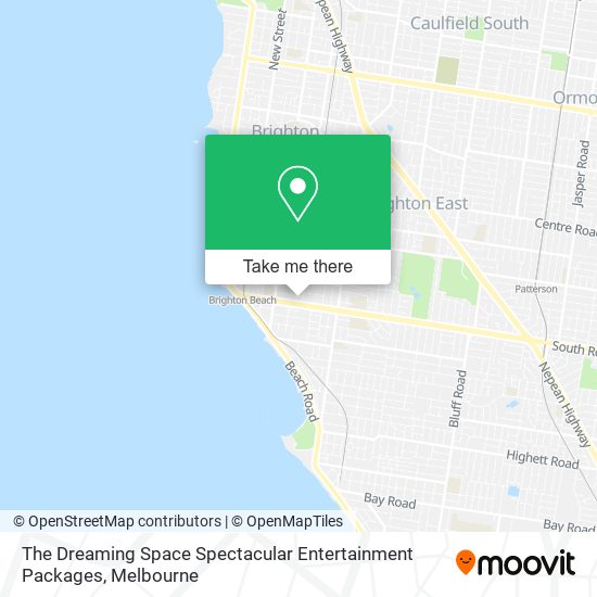 Mapa The Dreaming Space Spectacular Entertainment Packages