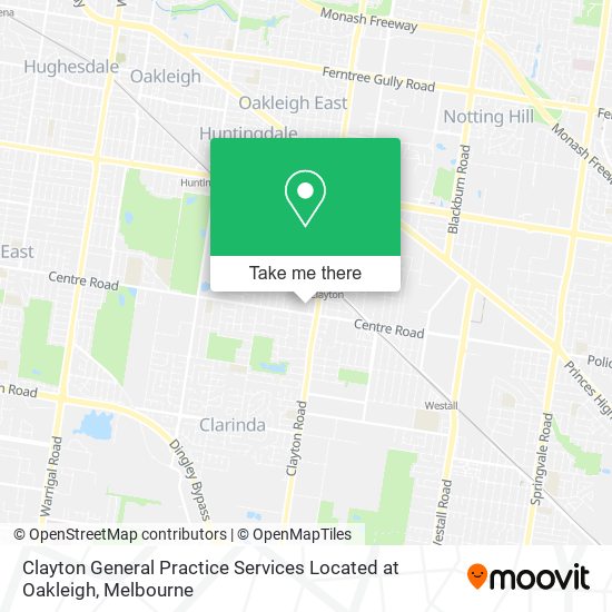 Clayton General Practice Services Located at Oakleigh map