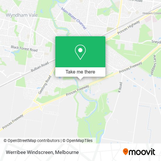 Werribee Windscreen map