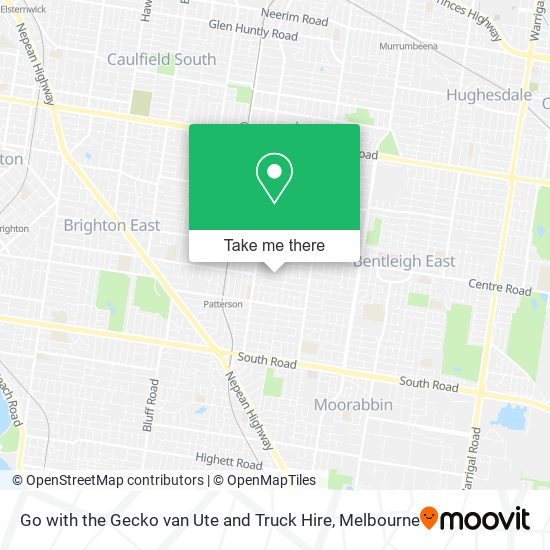 Go with the Gecko van Ute and Truck Hire map
