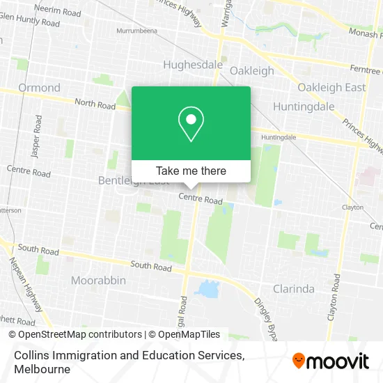 Collins Immigration and Education Services map