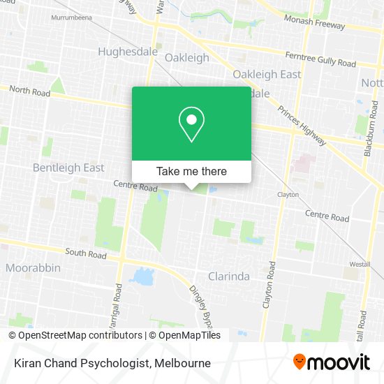 Kiran Chand Psychologist map