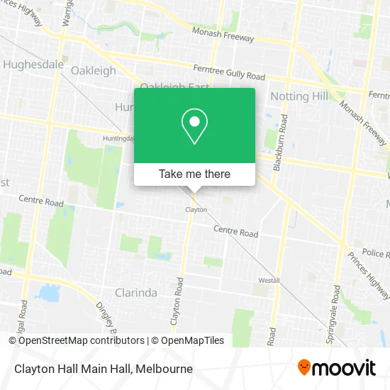 Clayton Hall Main Hall map