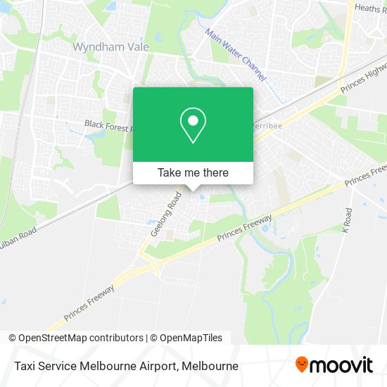 Taxi Service Melbourne Airport map