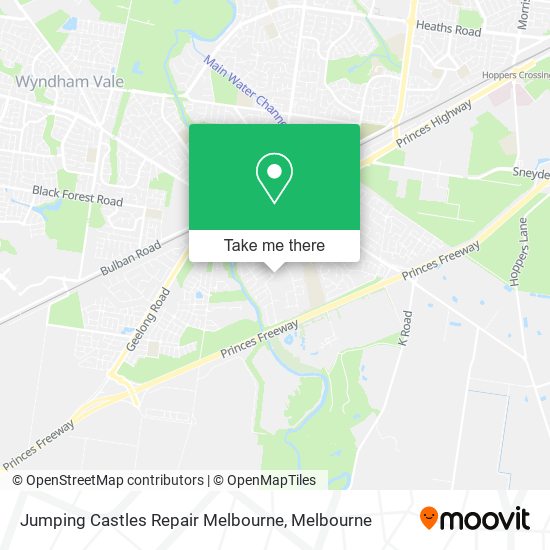 Jumping Castles Repair Melbourne map