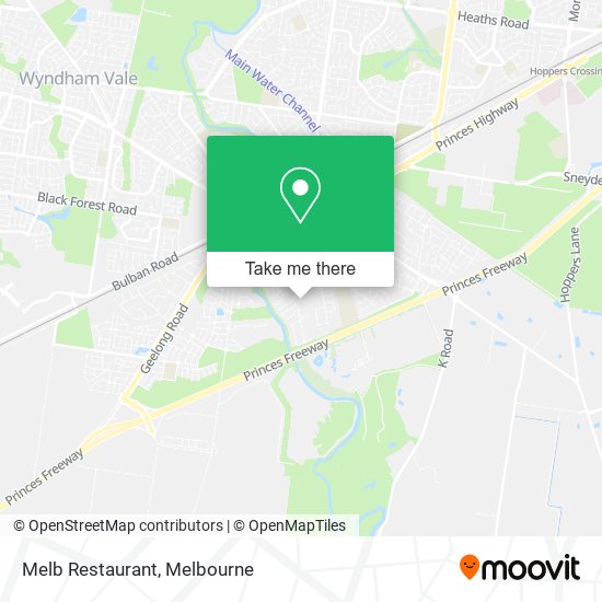 Melb Restaurant map
