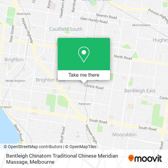 Bentleigh Chinatom Traditional Chinese Meridian Massage map