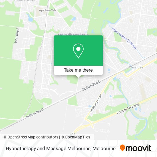 Hypnotherapy and Massage Melbourne map