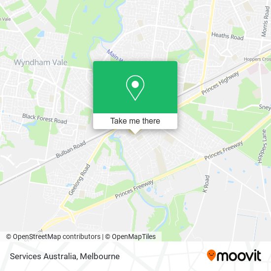 Services Australia map