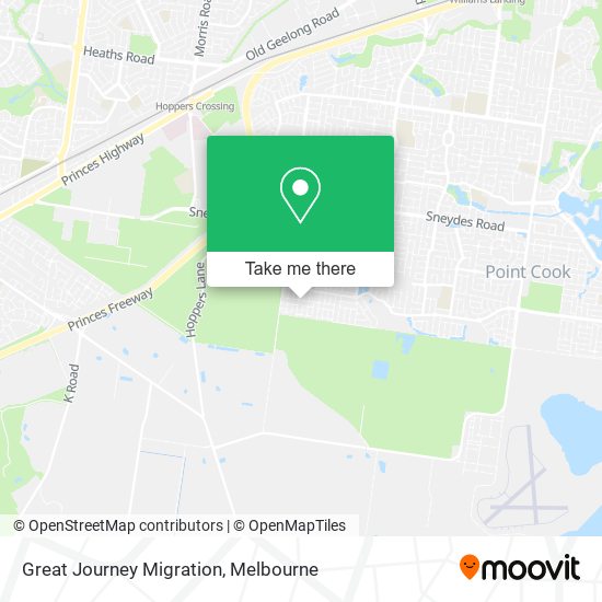 Great Journey Migration map