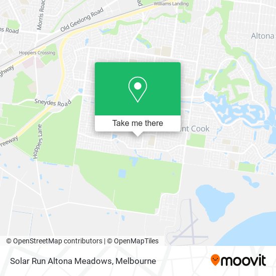 Solar Run Altona Meadows map