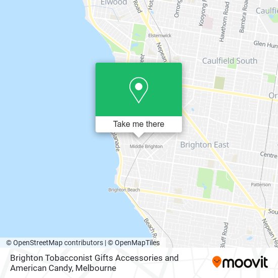 Brighton Tobacconist Gifts Accessories and American Candy map