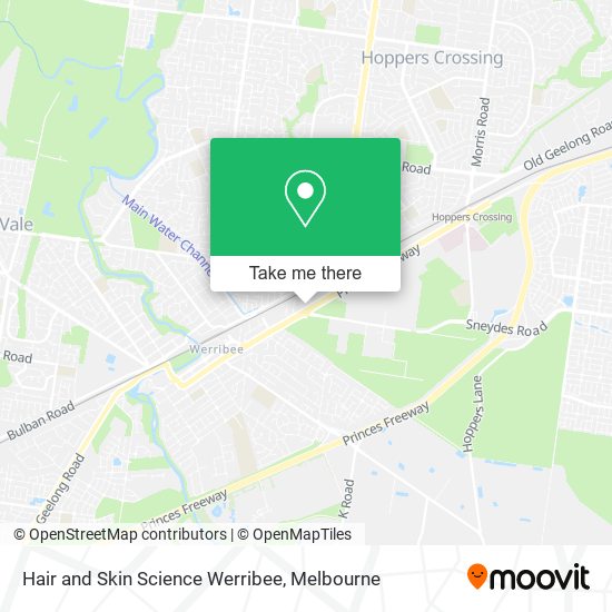 Hair and Skin Science Werribee map