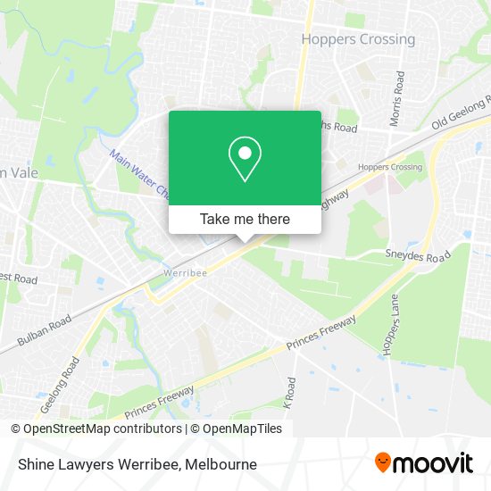Shine Lawyers Werribee map