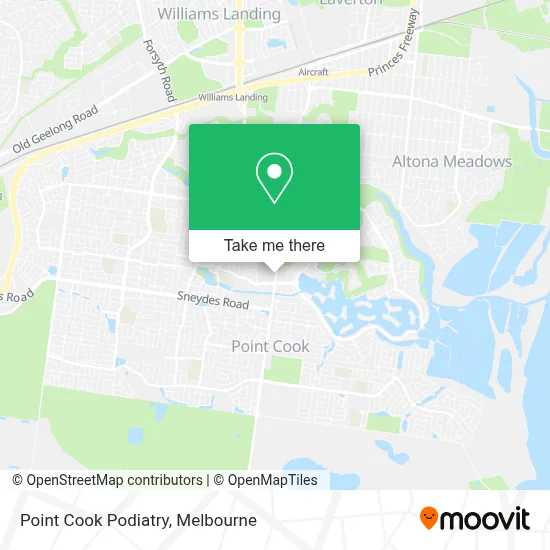Mapa Point Cook Podiatry