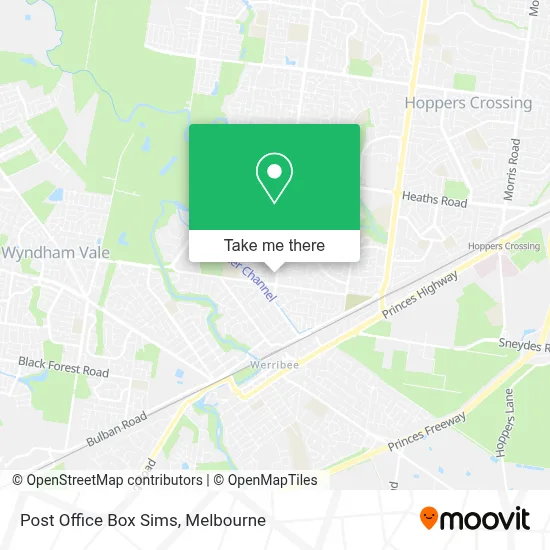 Mapa Post Office Box Sims