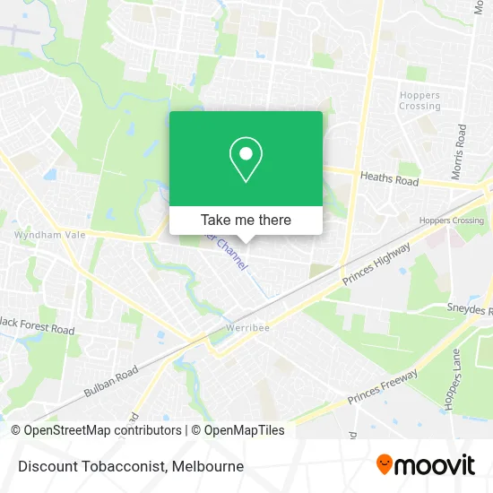 How to Get to Discount Tobacconist in Werribee by Bus or Train?