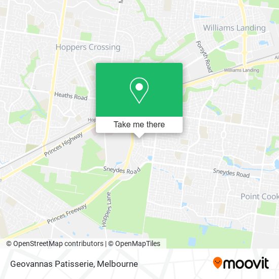 Geovannas Patisserie map
