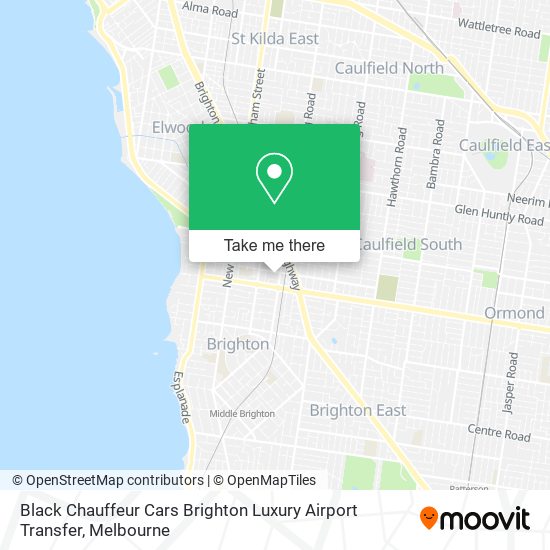 Black Chauffeur Cars Brighton Luxury Airport Transfer map