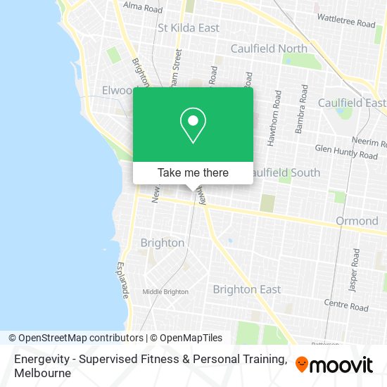 Mapa Energevity - Supervised Fitness & Personal Training