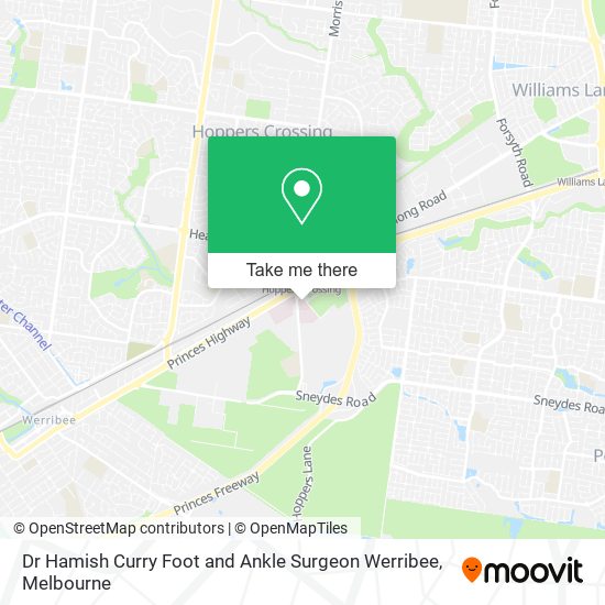 Dr Hamish Curry Foot and Ankle Surgeon Werribee map