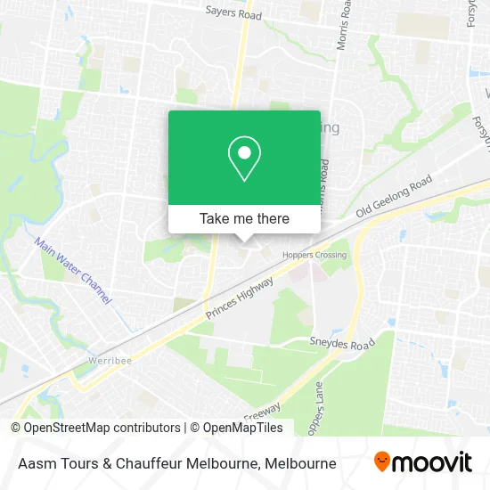 Mapa Aasm Tours & Chauffeur Melbourne