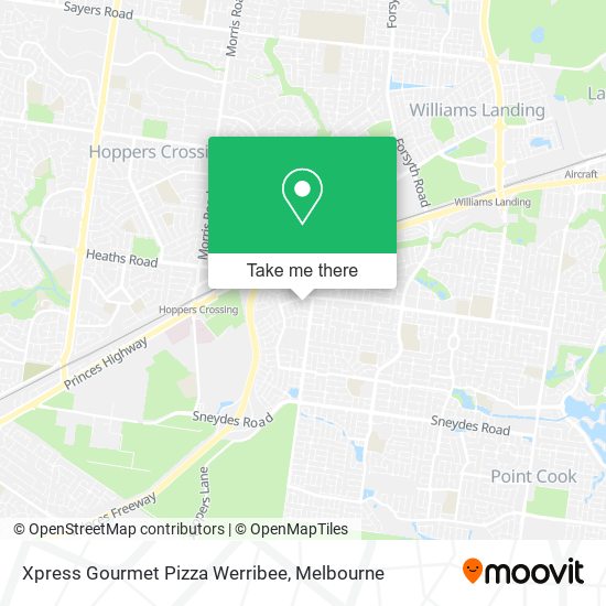 Xpress Gourmet Pizza Werribee map