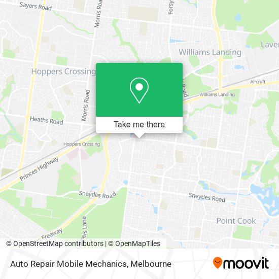 Auto Repair Mobile Mechanics map