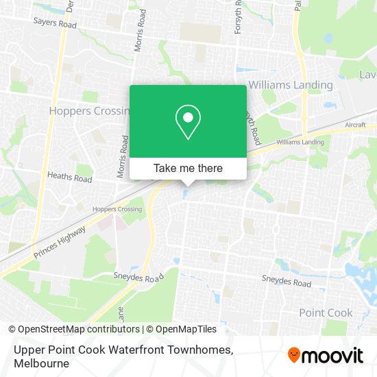 Upper Point Cook Waterfront Townhomes map