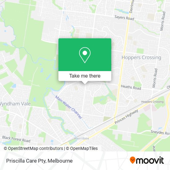Priscilla Care Pty map
