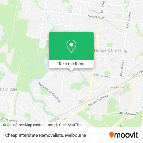Cheap Interstate Removalists map