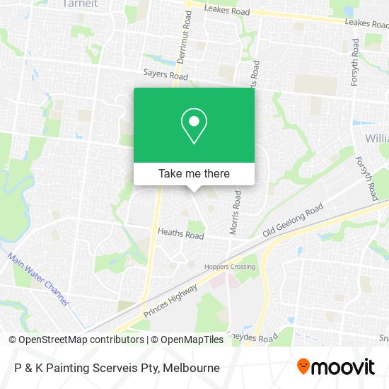 P & K Painting Scerveis Pty map