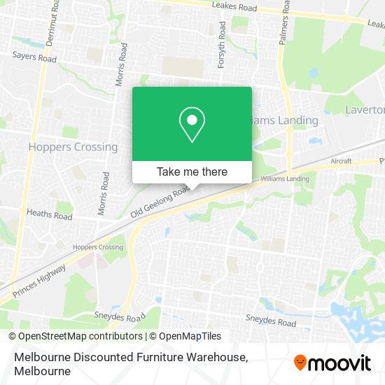 Melbourne Discounted Furniture Warehouse map