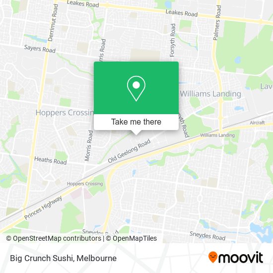 Big Crunch Sushi map