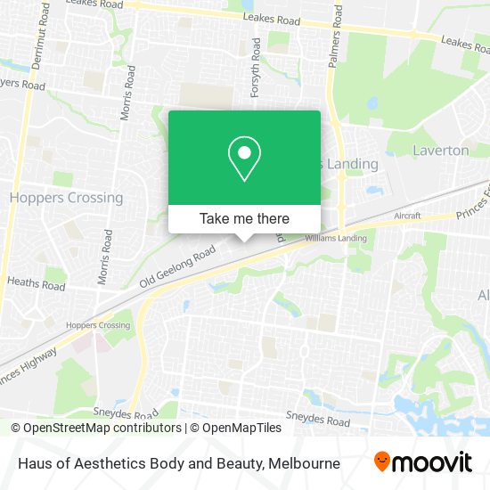 Haus of Aesthetics Body and Beauty map