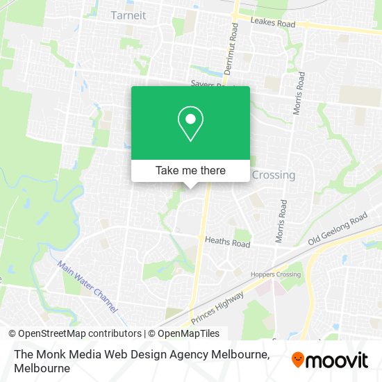The Monk Media Web Design Agency Melbourne map