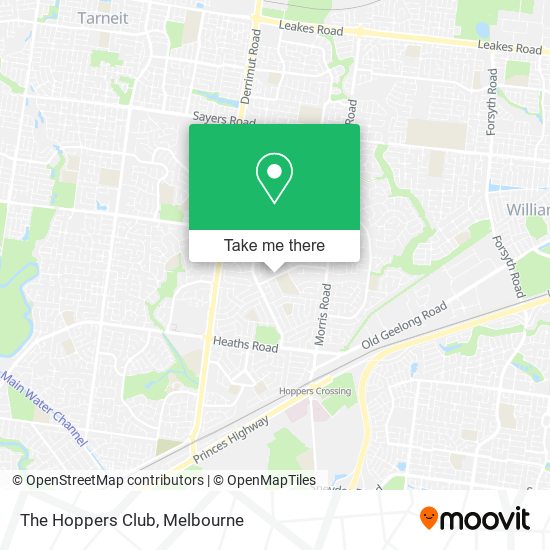 The Hoppers Club map