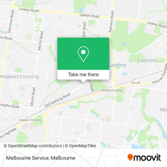 Melbourne Service map