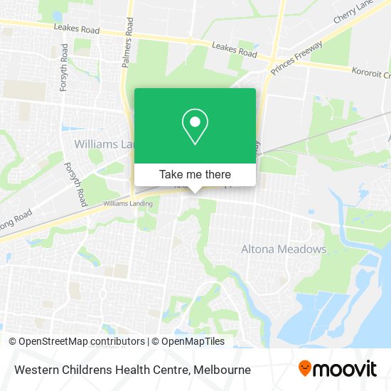 Western Childrens Health Centre map