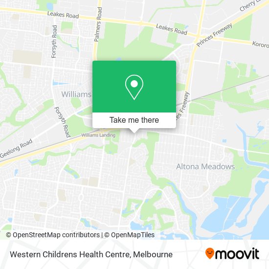 Western Childrens Health Centre map