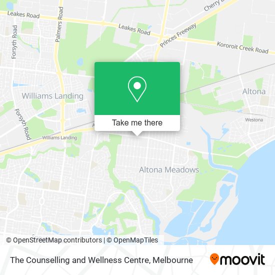 The Counselling and Wellness Centre map
