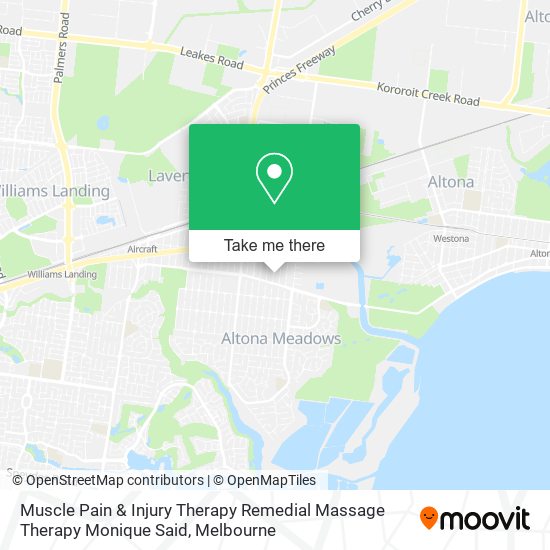 Muscle Pain & Injury Therapy Remedial Massage Therapy Monique Said map