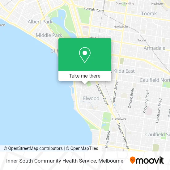 Mapa Inner South Community Health Service