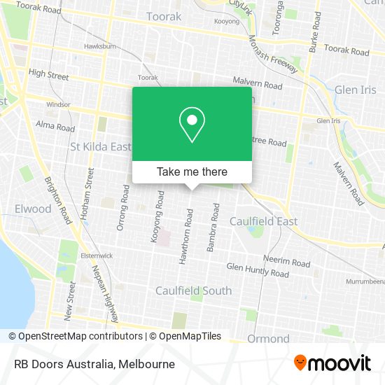 RB Doors Australia map