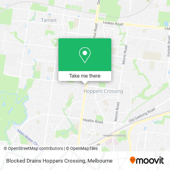 Blocked Drains Hoppers Crossing map